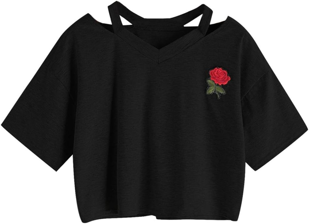 Teen Girls Cute Planet Printed Short Sleeve Tops Shirt