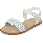 The Children's Place Girls' Adjustable Ankle Strap Flat Sandals