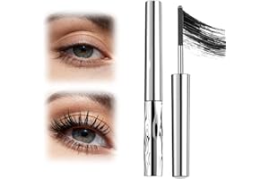SEIVBLE Iron Wand Mascara, Waterproof Metal Wand Mascara Volume and Length, Brushless Mascaras for Long-lasting No Clumping 3D Curling Eyelash (Black)