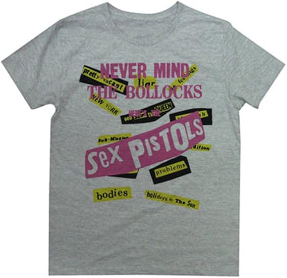 Amazon ｔシャツ Sex Pistols 名盤 Never Mind The Bollocks タイポグラフィー ロックデザインtee Tシャツ カットソー 通販
