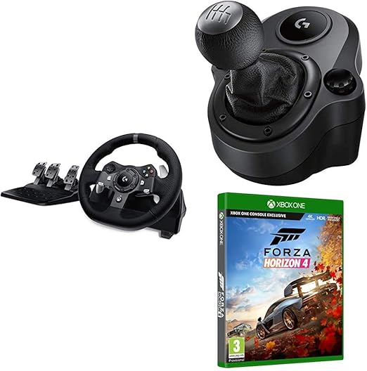 Logitech G920 Driving Force Volant de Course avec Pédales + Driving Force Levier de Vitesse