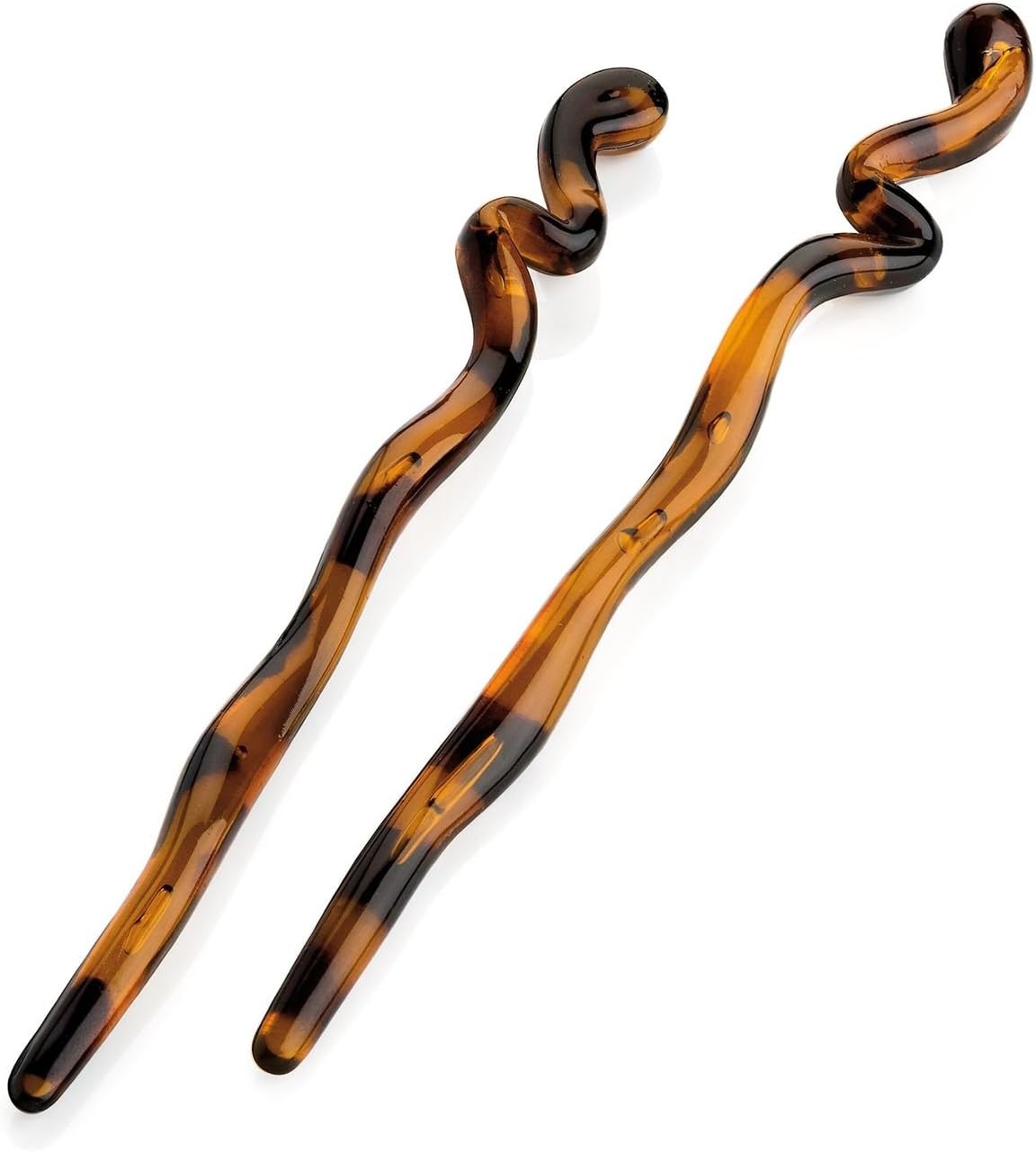 Tort Brown Wavy Hair Pins Chopsticks Hair Sticks Hair Accessories Bun Holder