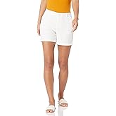 Amazon Essentials Women's Mid-Rise Slim-Fit 5 Inch Inseam Khaki Shorts (Available in Straight and Curvy Fits)