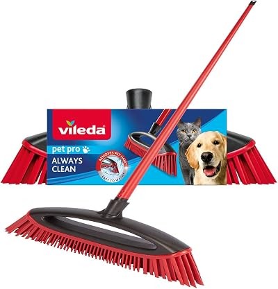 Vileda Pet Pro Always Clean Broom Rubber Pet Hair Removal