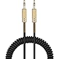 BUTIAO for Marshall Speaker Cable, Replacement Aux Extension Cord 3.5mm Coiled Audio Cable for Marshall Action II Stanmore II Woburn II Stockwell Bluetooth Speakers