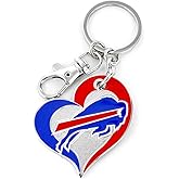 aminco NFL unisex-adult Swirl Heart Keychain