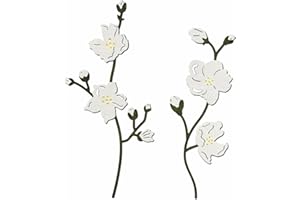 XMZZMX Pear Blossom Plant Metal Cutting Dies for Card Making, Paper Embossing Die Cuts Kit Templates, Storage Pockets Supplies, Photo Frame Album DIY Scrapbooking Stencils Sets