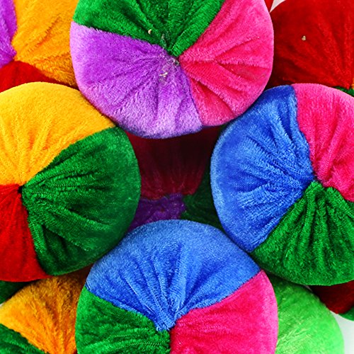 Neworkg 12 Pack Soft Velvet Bean Bags - 3 inches - Fun Sports Game Bean Bag Carnival Toy Bean Bag Toss Game - Thumbnail 5