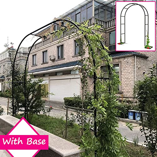 Gnova Garten-Rosenbogen grün,2.2m Torbogen Rankhilfe für Pflanzen,Hochzeit verziert,Garten Rankenbogen,schwarz,weiß – Bild 6