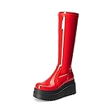 DREAM PAIRS Women's Knee High Boots Wedge Platform