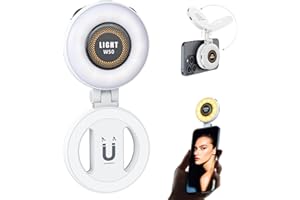 Magnetic Portable Selfie Light for iPhone - Phone Ring Light Rechargeable for Camera Picture Make up Photos Video Conferences