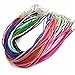 Qitian Assorted Imitation Suede Leather Necklace Cords with Lobster Clasps Ropes 18'' 20pcs