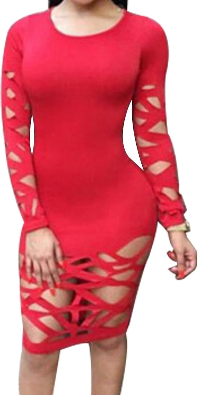 Amazon Co Jp Super Sexy Women S Perforated Net Mini Dress Bodyikonpa Texi Doresu Mini Dress Tight Looking Slender Sexy One Piece Large Size Kyaba Red L Clothing Accessories