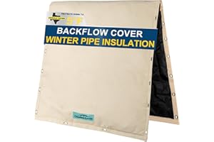 Cholila Cover Backflow Preventer Cover Insulated 24"W x 24"H for IN-WALL Pipes with Aluminum Foil Backflow Insulation Cover with Thicker 7 Layers Fabric, Sprinkler Covers for Outside Pipe Traversable