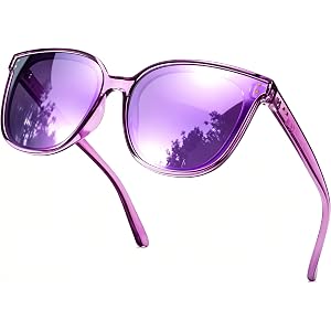 SIPHEW Women's Polarized Sunglasses - Oversized Frame w UV400 Protection | Cat-Eye Sun Glasses,Lightweight Shades,Big Sunnies