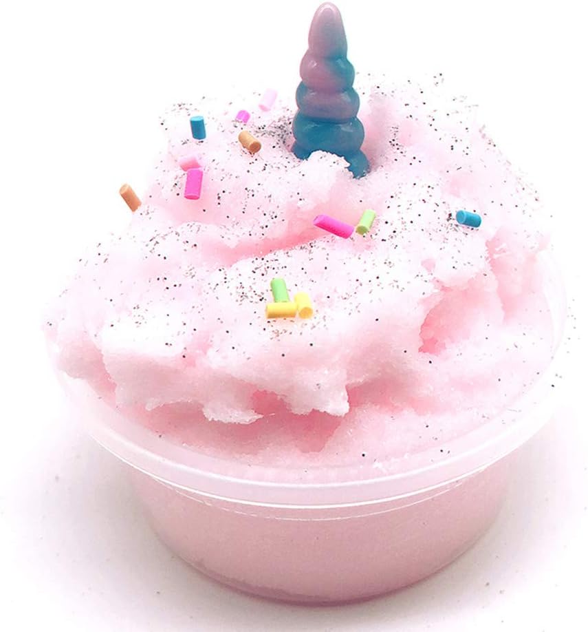 Livoty Beautiful Color Mixing Cloud Slime Unicorn Mud Slime Putty Scented Clay Sludge Toy (Pink)