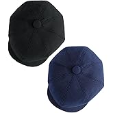Senker Fashion Newsboy Cap for Men, Irish Newsies Hat Classic 8 Panel Wool Blend for Old Man Cabbie Driving