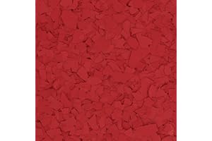 EPOXY FX Epoxy Flakes 1/4" (1 Pound - Solid Colors) - Epoxy Floor Flakes/Garage Floor Flakes for Decorative Floors and Crafts (9978 Tomato - Solid)