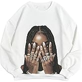 RoseSeek Women's Y2K Graphic Sweatshirts Crew Neck Long Sleeve Vintage Pullover Fall Tops Streetwear