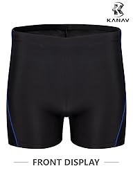 KANAV 3 Pack Men's Athletic Square Leg Swimsuit