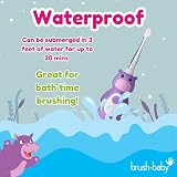 Brush-Baby Rechargeable Electric Toothbrush Kids 0-10 Hippo Design 2 Heads view 7