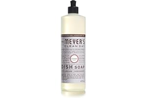 Mrs. Meyer's Clean Day Dish Soap, Cruelty Free and Biodegradable Dishwashing Liquid, Lavender Scent, 474 ml Bottle
