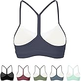 Sports Bra for Women Low Impact Racerback Workout Bras Sexy Thin Straps Yoga Sport Bras with Removable Pads