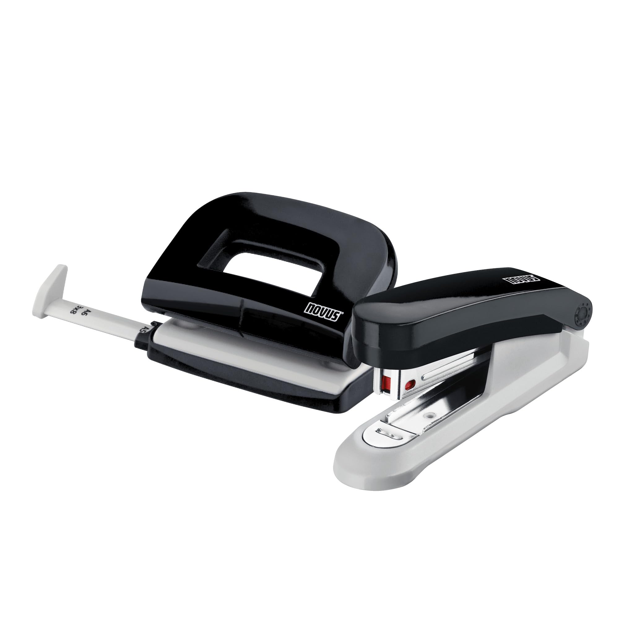 Novus E 15/E 210 Black Twinset Stapler and Hole Punch with 1,000 Staples