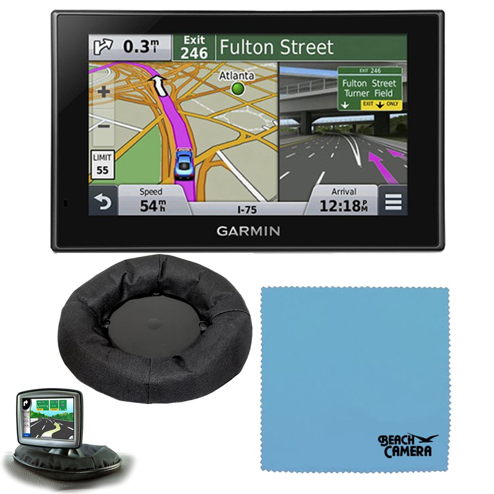 Garmin Nuvi 2589LMT 010-01187-05 North America Bluetooth Voice Activated 5 inch Lifetime Maps and Traffic USA Canada Mexico Maps GPS Friction Mount Bundle- Includes GPS, and Garmin Portable Friction Dash Mount