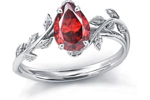 Wasee Natural Moss Agate Ring 925 Sterling Silver Opal Birthstone Ring 925 Sterling Silver Leaf Promise Ring for Her Birthday Anniversary Jewelry for Women