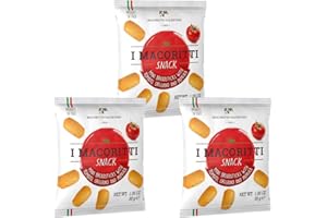 I Macoritti Snack Breadsticks with Tomato, Oregano, and Paprika - Authentic Italian Snack, Oven-Baked, Made in Italy - 1.06 oz, 3 Pack