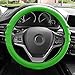 FH Group Universal Fit Silicone with Grip and Pattern Massaging Grip Steering Wheel Cover fits most Cars, SUVs, Trucks, and Vans Green
