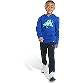adidas boys 2-piece Long Sleeve Graphic Fleece Pullover & Jogger Set