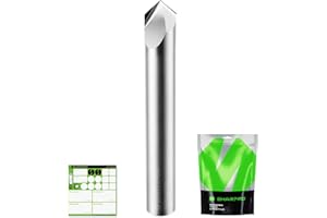 SHARPRO 90 Degree V-bit 1/4 Inch Shank Carbide Chamfer End Mill 2 Flute CNC V-Groove Router Bit for Engraving and Chamfering 