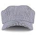 Armycrew Denim Blue Stripe Train Engineer Conductor Cap Fits Infant to Adult 3XL - Blue - 48CM