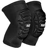 Klein Tools 60492 Knee Pads, Lightweight Padded Knee Sleeves, Breathable Mesh Back, Elastic Cuff with Slip-Resistant Silicone, Black, M/L