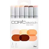 Copic Sketch, Alcohol Markers, 6pc Set, Portrait