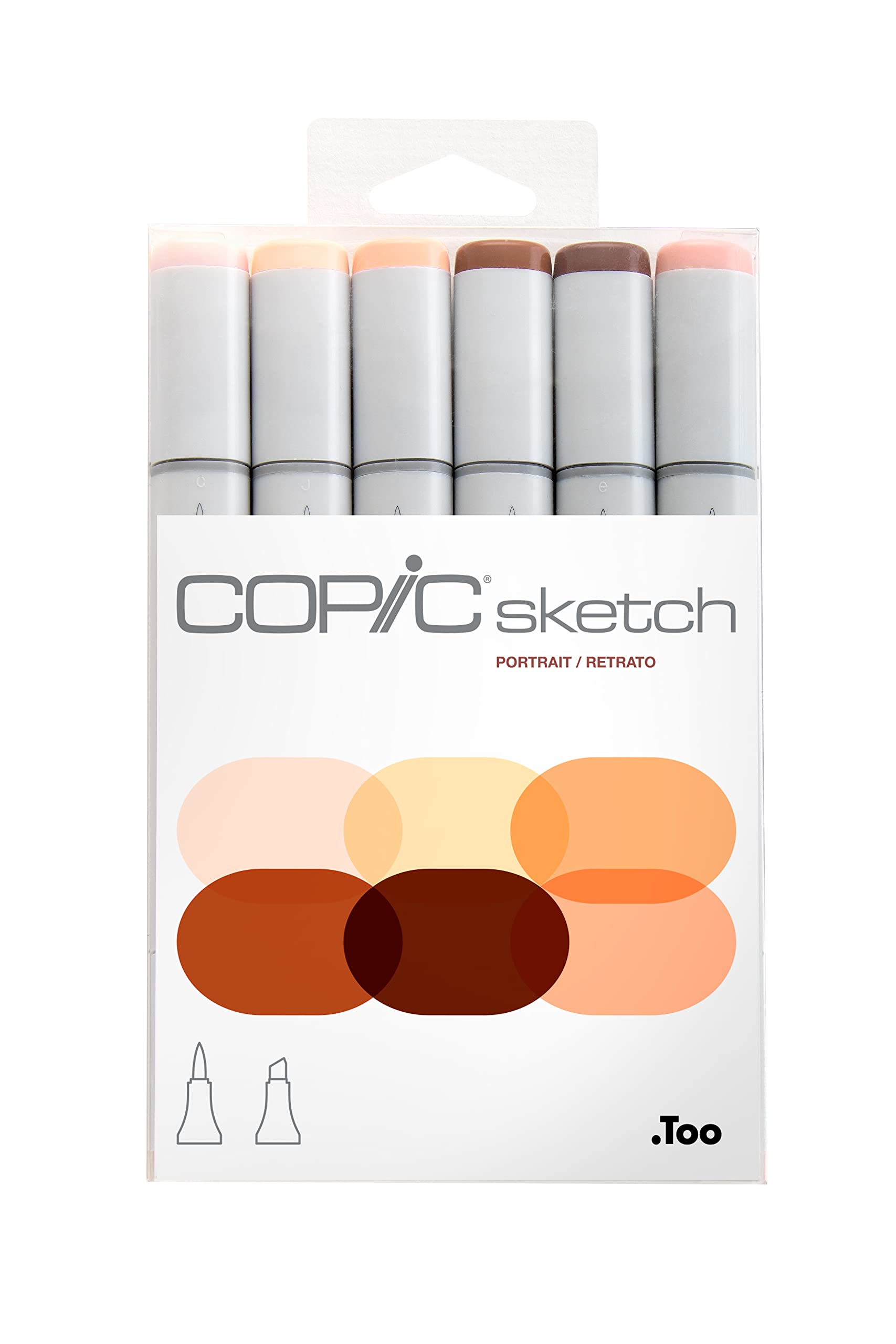Copic Sketch, Alcohol Markers, 6pc Set, Portrait