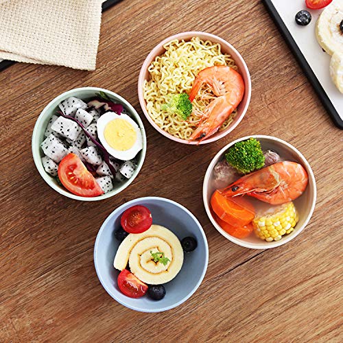 image for XwanjianX Unbreakable Cereal Bowls - 24 OZ Wheat Straw Fiber Lightweig