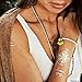 Flash Tattoos Wanderlust Authentic Metallic Temporary Tattoos 3 sheet Pack (Gold/silver/white) - Includes Over 28 Premium Waterproof Tattoos