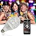LED Bluetooth Light Bulb Speaker, E27 White and RGB Color Changing Intelligent Night Lights Bulbs with Remote Control for Home, Party-1PK