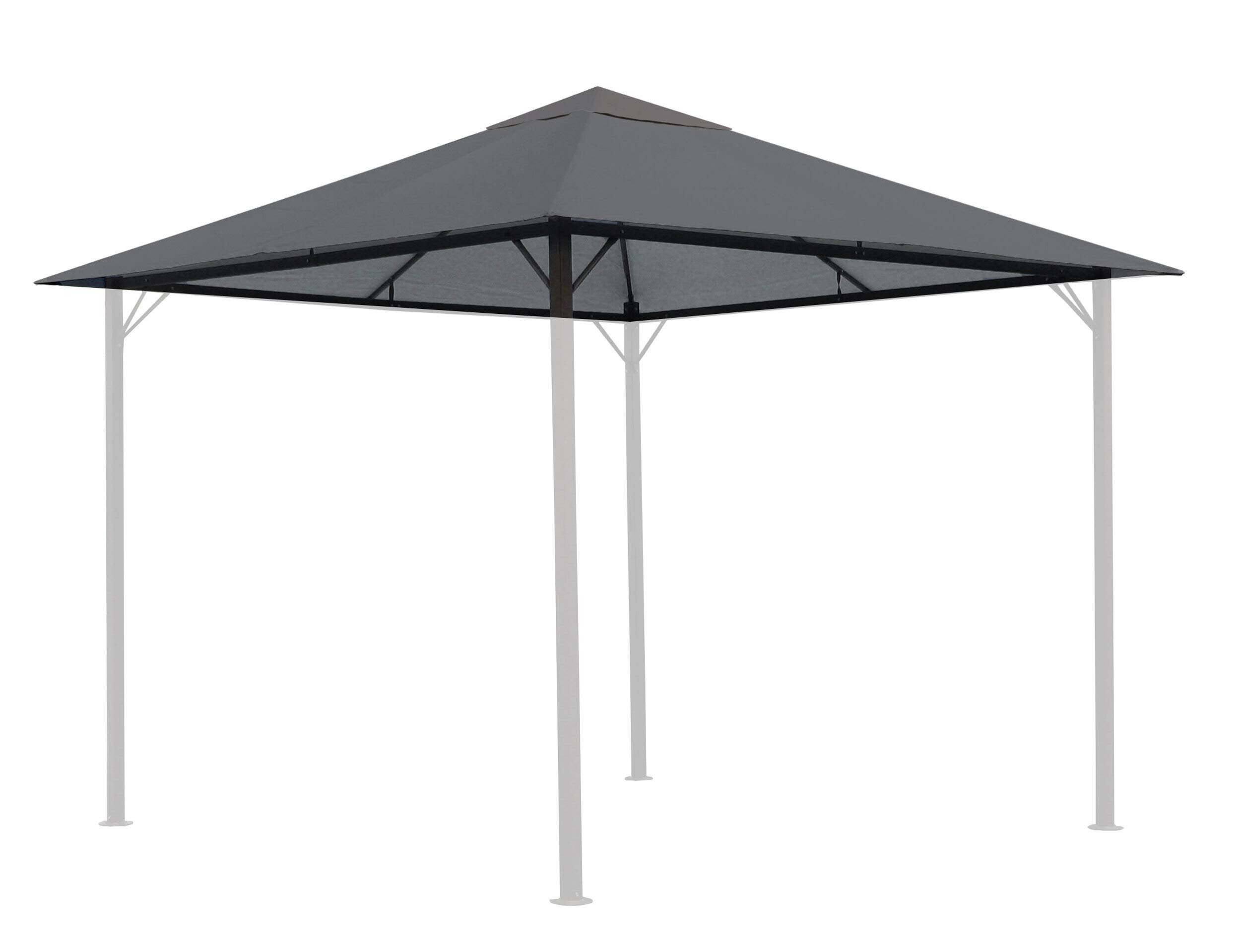 QUICK STAR Roof 250 g Garden Gazebo 3 x 3 m Grey RAL 7012 Antique Gazebo Roof Cover
