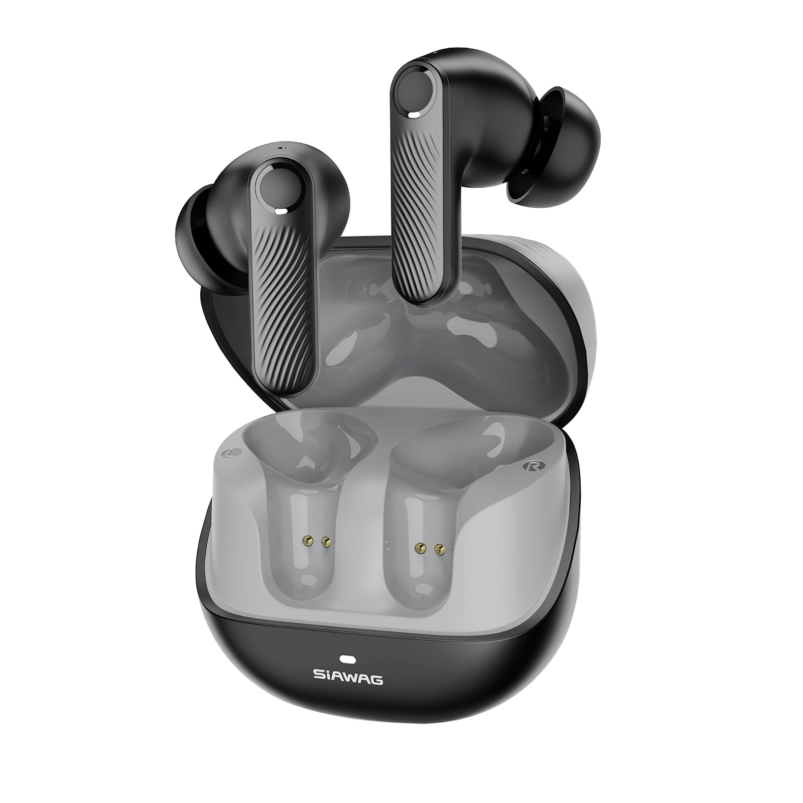 SIAWAG Wireless Earbuds 5.4 Bluetooth Headphones 100H Bluetooth Earbuds Active Noise Cancelling Earphones in-Ear Earbud with 4 ENC Noise Cancelling Mic IP5 Waterproof Earphones for Android iOS