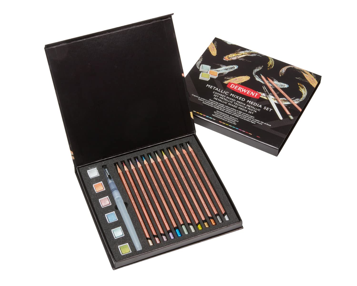 Derwent Metallic Mixed Media Set, Multicolour, One Size (2305948)