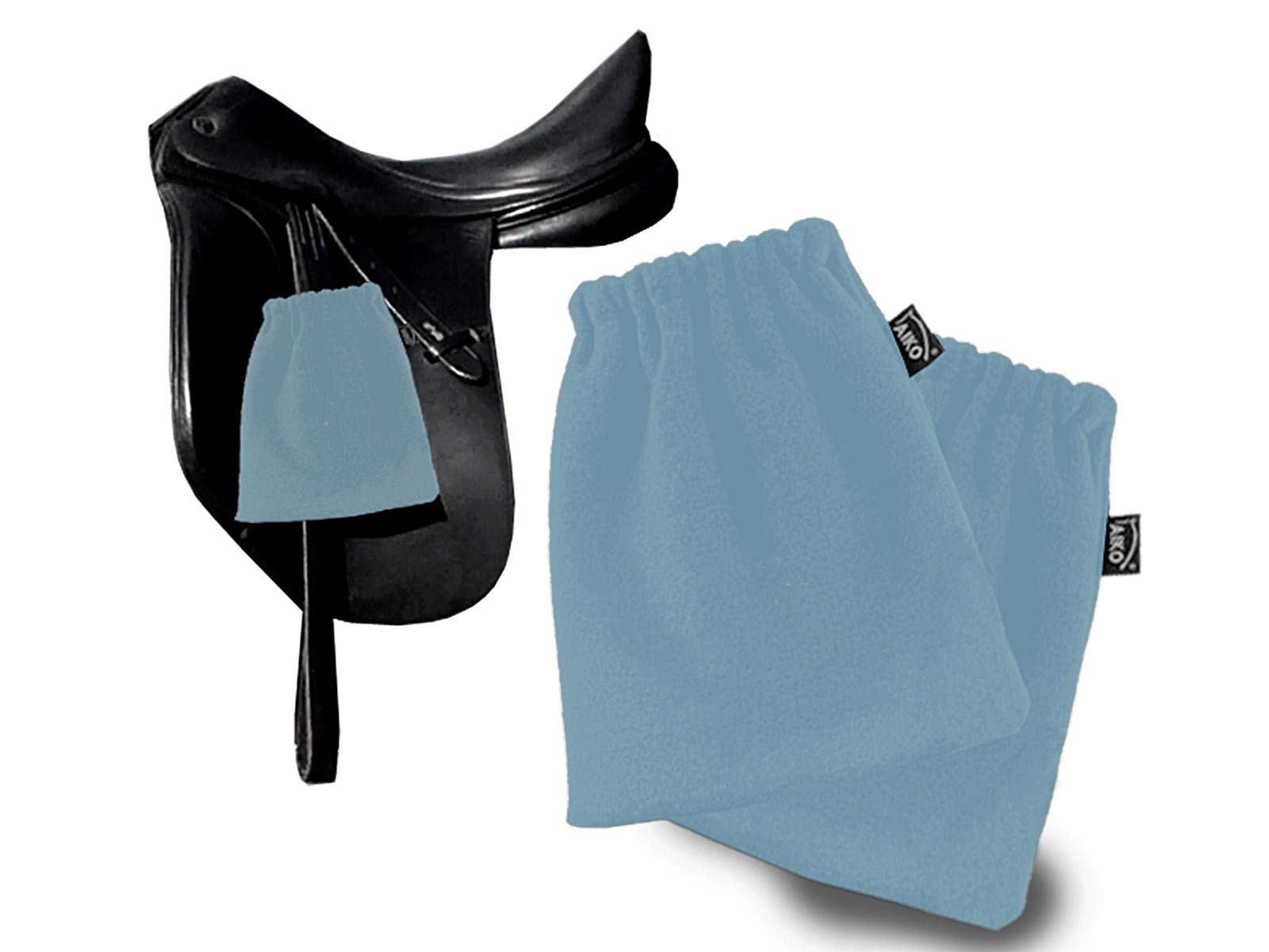 AIKO Stirrup Protector Stirrup Protector Stirrup Cover Stirrup Cover Fleece 1 Pair (Steel Blue)
