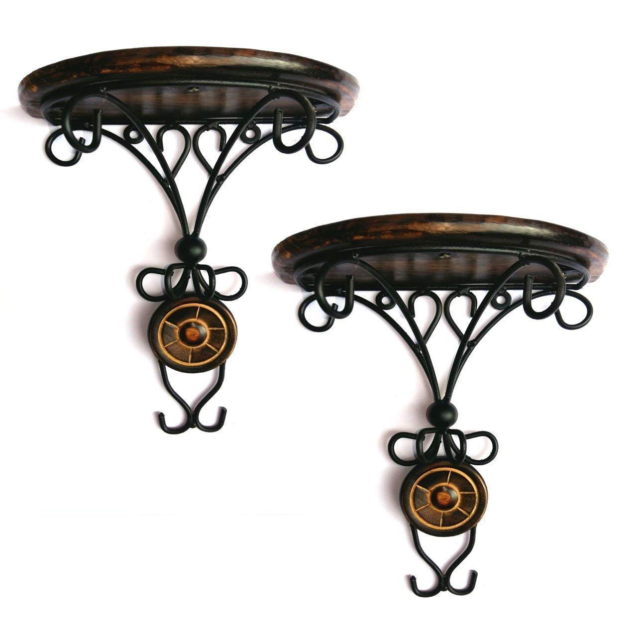 51 Unique Gift Ideas- Best Diwali Gifts- Exclusive Collection 24 Wooden and Wrought Iron Wall Mounted Bracket