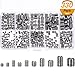 TecUnite 330 Pieces 304 Stainless Steel M3/4/5/6/8 Hex Allen Head Socket Set Screw Assortment Kit with Plastic Box