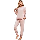 U2SKIIN Ultra Soft Lightweight Fleece Pajamas for Women - Cozy Long Sleeve Lounge Set, Perfect for Relaxing Nights