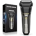 ORVINA Foil Shaver for Men, Electric Razor Rechargeable, Waterproof Face Groomer Wet/Dry 3 Blade Close Shave Portable