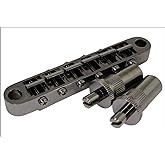 Gotoh GE103B-T Tune-O-Matic Style Guitar Bridge with Large Metic Stud Posts, Black